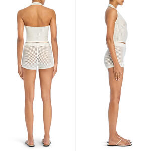 SER.O.YA Nerina Crochet Hot Shorts NWT in Porcelain sz Large Festival Boho Beach